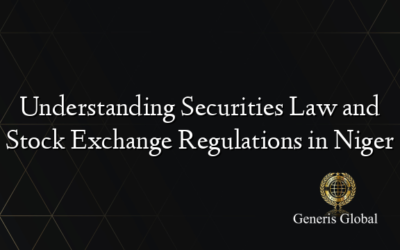 Understanding Securities Law and Stock Exchange Regulations in Niger