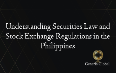 Understanding Securities Law and Stock Exchange Regulations in the Philippines