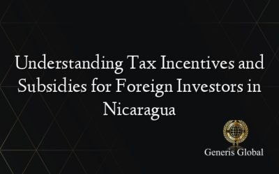 Understanding Tax Incentives and Subsidies for Foreign Investors in Nicaragua