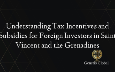 Understanding Tax Incentives and Subsidies for Foreign Investors in Saint Vincent and the Grenadines