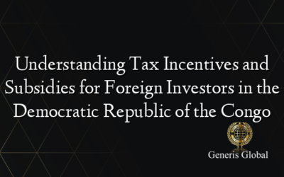 Understanding Tax Incentives and Subsidies for Foreign Investors in the Democratic Republic of the Congo