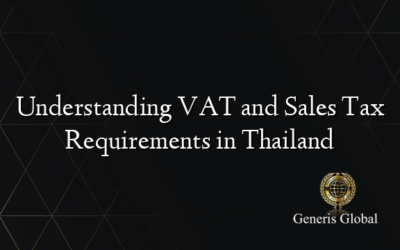 Understanding VAT and Sales Tax Requirements in Thailand