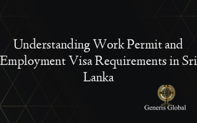 Understanding Work Permit and Employment Visa Requirements in Sri Lanka