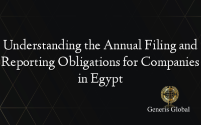 Understanding the Annual Filing and Reporting Obligations for Companies in Egypt