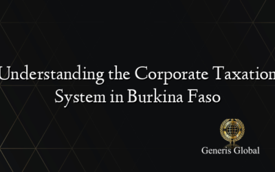 Understanding the Corporate Taxation System in Burkina Faso