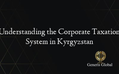 Understanding the Corporate Taxation System in Kyrgyzstan