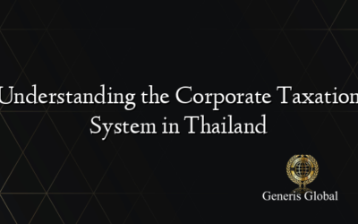 Understanding the Corporate Taxation System in Thailand