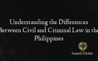 Understanding the Differences Between Civil and Criminal Law in the Philippines