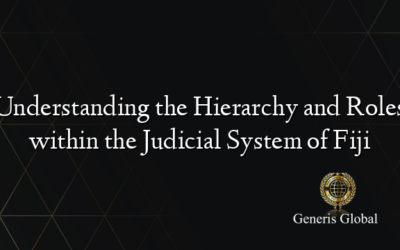 Understanding the Hierarchy and Roles within the Judicial System of Fiji