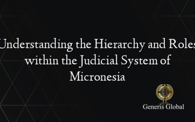 Understanding the Hierarchy and Roles within the Judicial System of Micronesia
