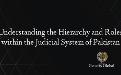 Understanding the Hierarchy and Roles within the Judicial System of Pakistan