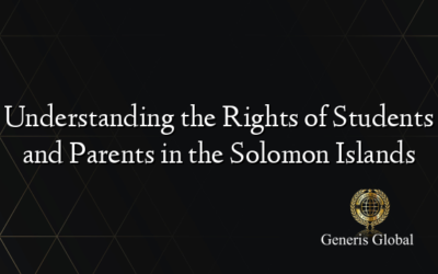 Understanding the Rights of Students and Parents in the Solomon Islands