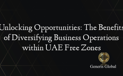 Unlocking Opportunities: The Benefits of Diversifying Business Operations within UAE Free Zones