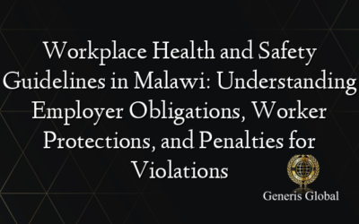 Workplace Health and Safety Guidelines in Malawi: Understanding Employer Obligations, Worker Protections, and Penalties for Violations