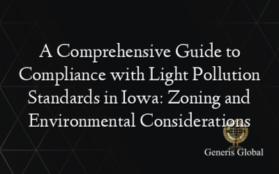 A Comprehensive Guide to Compliance with Light Pollution Standards in Iowa: Zoning and Environmental Considerations