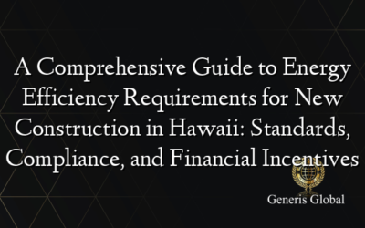 A Comprehensive Guide to Energy Efficiency Requirements for New Construction in Hawaii: Standards, Compliance, and Financial Incentives