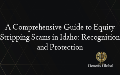 A Comprehensive Guide to Equity Stripping Scams in Idaho: Recognition and Protection