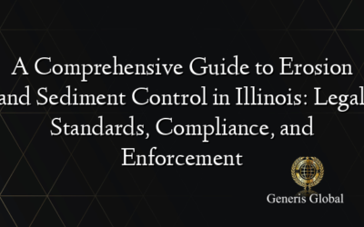 A Comprehensive Guide to Erosion and Sediment Control in Illinois: Legal Standards, Compliance, and Enforcement