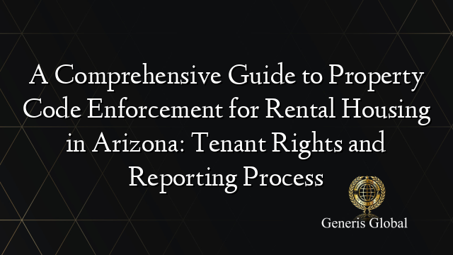 Property Code Enforcement A Comprehensive Guide to Property Code Enforcement for Rental Housing ...
