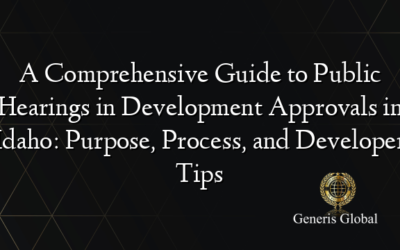 A Comprehensive Guide to Public Hearings in Development Approvals in Idaho: Purpose, Process, and Developer Tips