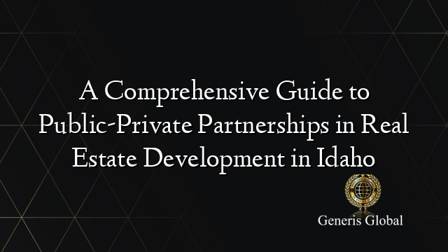 Photo inspiration: Real Estate Development Partnerships Reference: A Comprehensive Guide To Public Private Partnerships In Real Estate