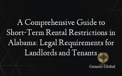 A Comprehensive Guide to Short-Term Rental Restrictions in Alabama: Legal Requirements for Landlords and Tenants