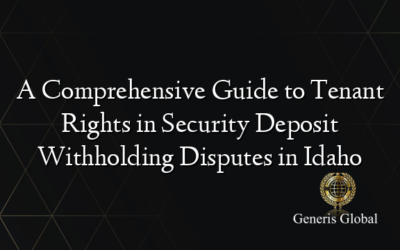 A Comprehensive Guide to Tenant Rights in Security Deposit Withholding Disputes in Idaho