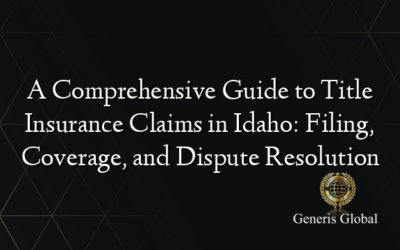 A Comprehensive Guide to Title Insurance Claims in Idaho: Filing, Coverage, and Dispute Resolution