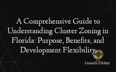 A Comprehensive Guide to Understanding Cluster Zoning in Florida: Purpose, Benefits, and Development Flexibility