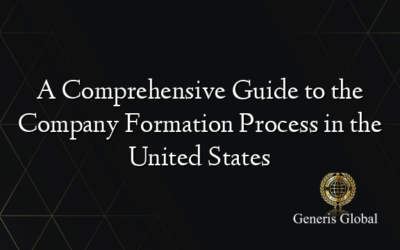 A Comprehensive Guide to the Company Formation Process in the United States