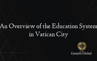An Overview of the Education System in Vatican City
