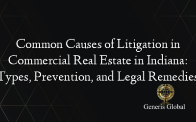 Common Causes of Litigation in Commercial Real Estate in Indiana: Types, Prevention, and Legal Remedies