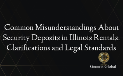 Common Misunderstandings About Security Deposits in Illinois Rentals: Clarifications and Legal Standards