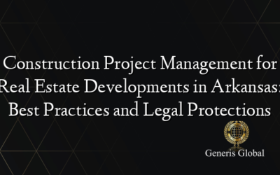 Construction Project Management for Real Estate Developments in Arkansas: Best Practices and Legal Protections