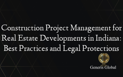 Construction Project Management for Real Estate Developments in Indiana: Best Practices and Legal Protections