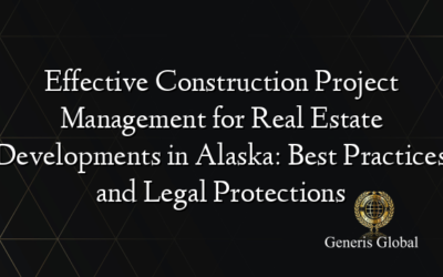 Effective Construction Project Management for Real Estate Developments in Alaska: Best Practices and Legal Protections