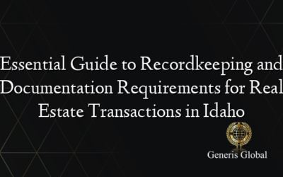 Essential Guide to Recordkeeping and Documentation Requirements for Real Estate Transactions in Idaho