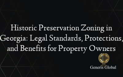 Historic Preservation Zoning in Georgia: Legal Standards, Protections, and Benefits for Property Owners