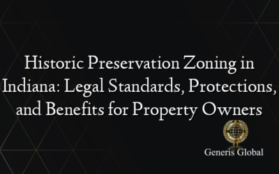 Historic Preservation Zoning in Indiana: Legal Standards, Protections, and Benefits for Property Owners