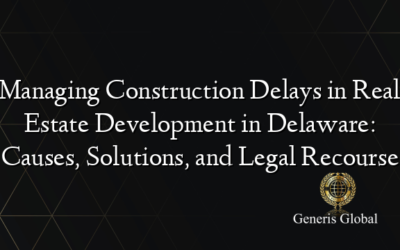 Managing Construction Delays in Real Estate Development in Delaware: Causes, Solutions, and Legal Recourse