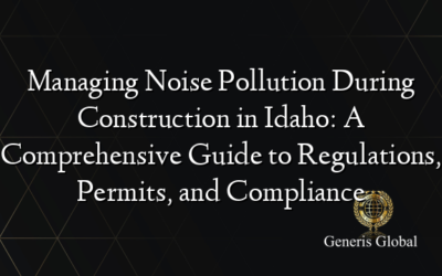 Managing Noise Pollution During Construction in Idaho: A Comprehensive Guide to Regulations, Permits, and Compliance