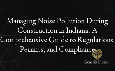 Managing Noise Pollution During Construction in Indiana: A Comprehensive Guide to Regulations, Permits, and Compliance