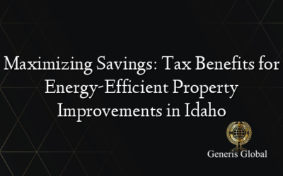 Maximizing Savings: Tax Benefits for Energy-Efficient Property Improvements in Idaho