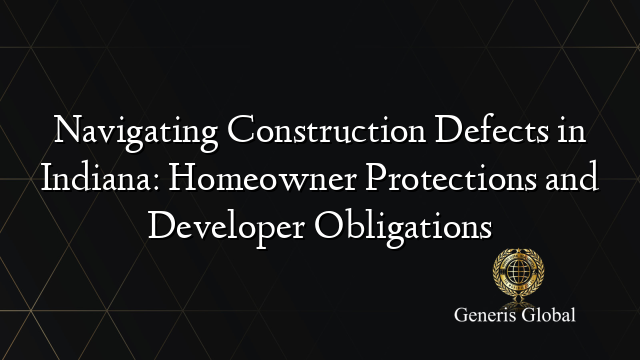 Navigating Construction Defects in Indiana: Homeowner Protections and Developer Obligations