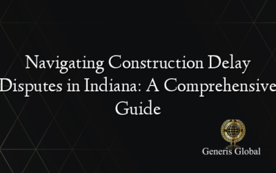 Navigating Construction Delay Disputes in Indiana: A Comprehensive Guide