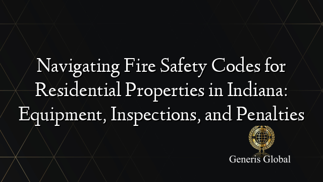 Navigating Fire Safety Codes for Residential Properties in Indiana: Equipment, Inspections, and Penalties