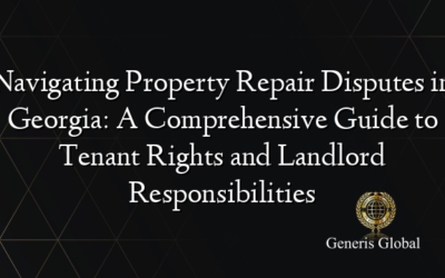 Navigating Property Repair Disputes in Georgia: A Comprehensive Guide to Tenant Rights and Landlord Responsibilities