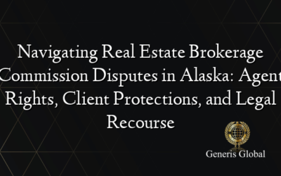 Navigating Real Estate Brokerage Commission Disputes in Alaska: Agent Rights, Client Protections, and Legal Recourse