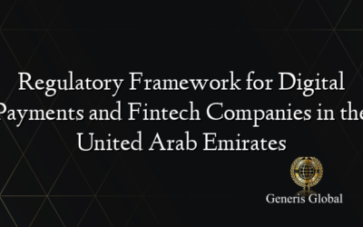 Regulatory Framework for Digital Payments and Fintech Companies in the United Arab Emirates