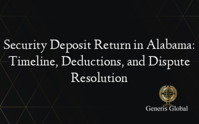 Security Deposit Return in Alabama: Timeline, Deductions, and Dispute Resolution